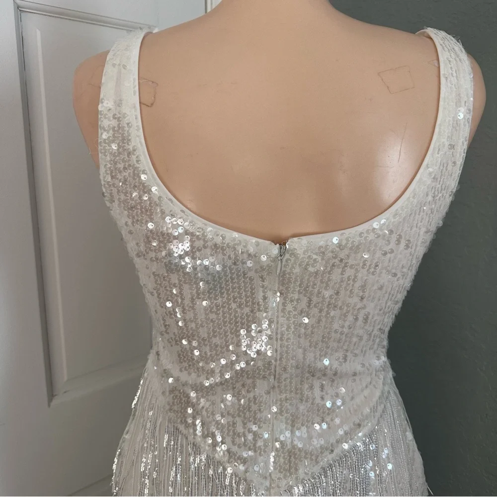 LULU’S LIMELIGHT LOVE SEQUIN FRINGE BODYCON MINI DRESS - Picture 12 of 14